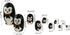 Apol Lovely Penguin with Bowtie Handmade Wooden Russian Nesting Dolls Set, 10 Pieces in a Box