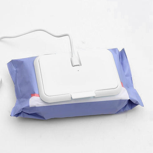 Buachois Baby Wet Wipes Warmer, USB Wipes Heater, Constant Temperature Portable Large Capacity Paper Dispenser, Fast
