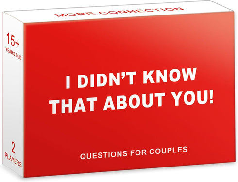 I didn't know that about you! I Didnt Know That About You! Couples Conversation Cards 100 Questions for