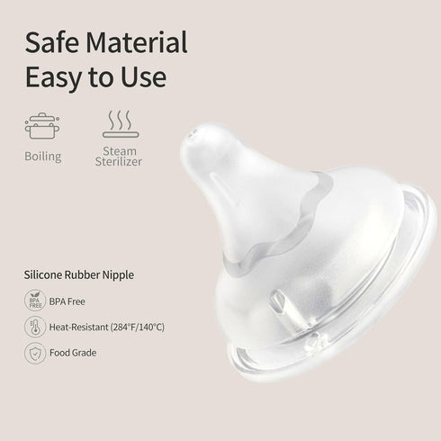 1+ 4 Counts Pigeon Silicone Nipple (S) with Latch-On Line, Natural Feel, Months