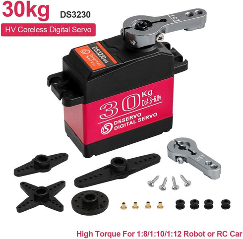 Beffkkip 30KG 180 Digital servo high Torque Full Metal Gear Waterproof, Suitable for RC Model Remote Control car with a