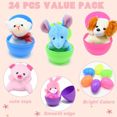 WODMAZ 24 Set PCS Mini Plush Animal Toys, Small Stuffed Animals Plush Keychain for Kids Birthday Gifts Party Favor