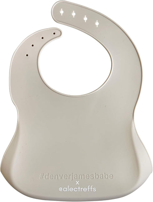 Denver James Adjustable Silicone Feeding Bibs - Waterproof and Dishwasher Safe