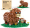 MIAMIACITA Highland Cow Building Set, Farm Animal Toy Brick Kit, Creative Scottish Cattle