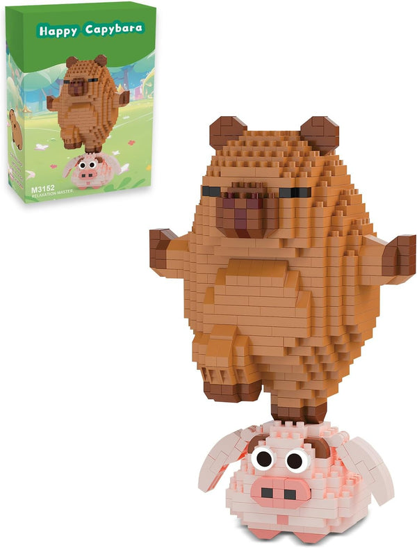 Capy-bara Mini Building Blocks for Kid,Party Favors for Kid 10-14,Micro Blocks Capy-bara
