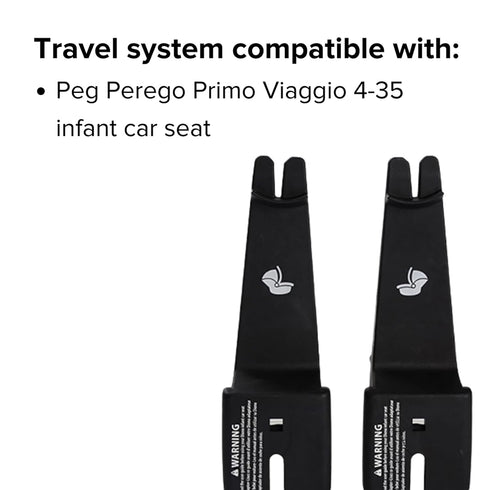 Diono Quantum Car Seat Adapter, Compatible with Peg Perego Infant Baby Car Seats, Durable, Attachment for Travel System