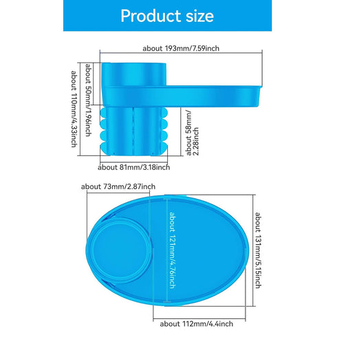 Snack Tray for Kids Car Seat with Secure and Sturdy Design, Versatile Usage, Compact and Portable Design, Easily Attachable, Cup Holder (Blue)