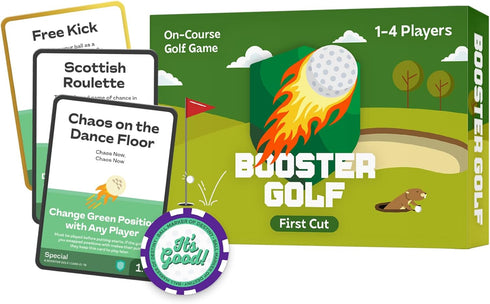 On-Course Golf Game - 100 Interactive Playable Cards - Multiplayer Game for 1-4 Players - Perfect Gift for Any Golfer