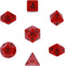 Chessex Polyhedral 7-Die Opaque Dice Set - Red with Black