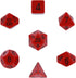 Chessex Polyhedral 7-Die Opaque Dice Set - Red with Black