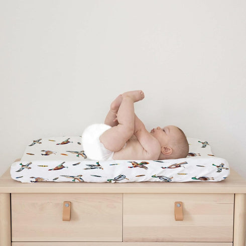 Country Duck Pheasant Baby Changing Pad Cover, Soft Breathable Stretch Fitted Diaper Change Table Pad Mats 32''x16''