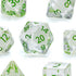 Gake Keeper Games & Dice: Firefly Dice - 7 Piece Resin Dice Set, Glow-in-The-Dark RPG Accessory