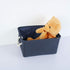 uxcell Dark Blue Medium Fabric Storage Basket with Dual Handles, Collapsible Storage Bins for Toys Laundry Clothes