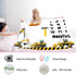 Construction Vehicle Baby Monthly Milestone Blanket, 48x40in Soft Flannel Hard Hat Tool Hammer Blanket for Newborn Gift