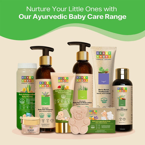 HERBY ANGEL Amla, 200ml Organic Baby Hair Cleanser with Licorice & Saffron, Ultra Gentle Tear Free Shampoo