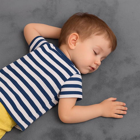 Lansber 1.2 47X47 Tummy Baby Play Mat for Floor, Thick Foam Playpen Mat, Ultra-Soft Velvet for Time & Crawling