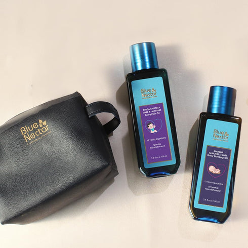 Blue Nectar Gentle Skin & Hair Care Baby Gift Set With Organic