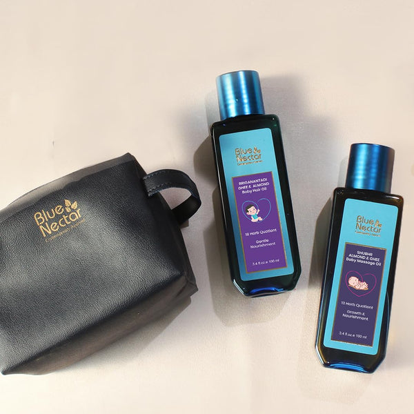 Blue Nectar Gentle Skin & Hair Care Baby Gift Set With Organic