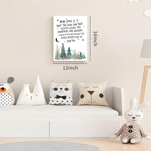 Dytila 12x16 Inch Christian Nursery Wall Art - Mountain Pictures Baby Boy Nursery Decor, Inspirational Religious Decor