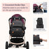 Backpack BabbleRoo Diaper Bag - Travel Large Baby Diaper Bag with Changing pad, Waterproof Baby Bags for Mom & Dad