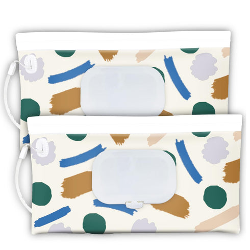 lethooly 2 pack Baby wipes dispenserbaby wipe holder for travelneutral wipes container reusable