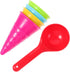 Toyvian Kids Beach Toys Ice Cream Cone Scoop Model Play Toys, 5 Pieces for Outdoor Fun (Random Color)