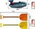 Set 31 IOKUKI Long Shovels Sand Toys with Mesh Bag Including Bath Boat, Castle Building Kit Beach Buckets, Shovels