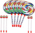 lovermusic 5PCS Lollipop Shape Drum Hand Drum Musical Instruments, Colorful Sound Toys