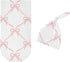 Set, Sweet Jojo Designs Baby Cocoon Swaddle & Beanie (Pink Bows) for Girls, Infant/Newborn Wearable Blanket Jersey