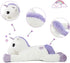 Tezituor 43'' Big Unicorn Plush Toy, Giant Stuffed Animals for Girls, White Unicorn Gifts