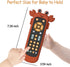 Baby TV Remote Control Toy with Cute Crab Soft Silicone Cover, Educational Musical Toy for 6m+ Toddlers