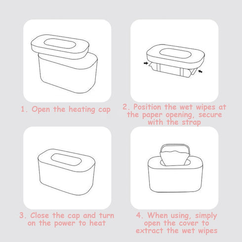 Vistnale Baby Wipe Warmer, Portable Wipe Warmer Dispenser with Adjustable Temperature & Night Light, Gentle Heating