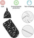 Baby Newborn Swaddle Blanket with Beanie Hat - Black and White Dinosaur Skeleton Pattern Sleep Sack for Infant Gifts