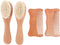 TOYANDONA Wooden Comb and Woolen Scalp Brush Grooming Kit for Newborns Head