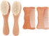 TOYANDONA Wooden Comb and Woolen Scalp Brush Grooming Kit for Newborns Head