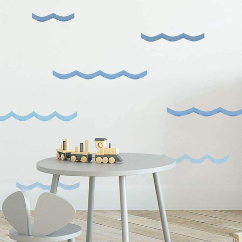 Ocean Waves Wall Decals - Kids Room Decor - Peel & Stick Removable Stickers