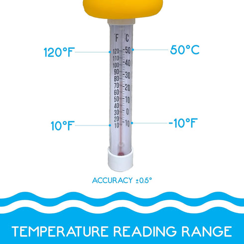 MAGIC TIME INTERNATIONAL LTD Ripple: Duck Thermometer - Pool & Hot Tub Spa Temperature Readings, Fahrenheit & Celsius