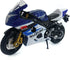 Welly Die Cast Motorcycle, Blue, Suzuki GSX-R750, 1:18 Scale