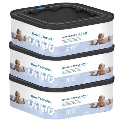 Chariholis 3 Packs Jumbo Square Refills Disposal Bags Refill Compatible with Diaper Genie