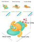 Pull String Baby Bath Toy, Cute Surfing Beaver Swimming Windup Clockwork Bathtub Toy for Toddlers