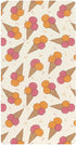 Jynexis Ice Cream White Yellow Pattern Baby Crib Sheets, Cotton Fitted Crib Sheet,