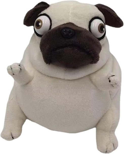 Hilarious Pug Stuffed Animal - 6" Funny Ugly Cute Pug Dog Plush Toy for Kids Boys Adults Birthdays Gift