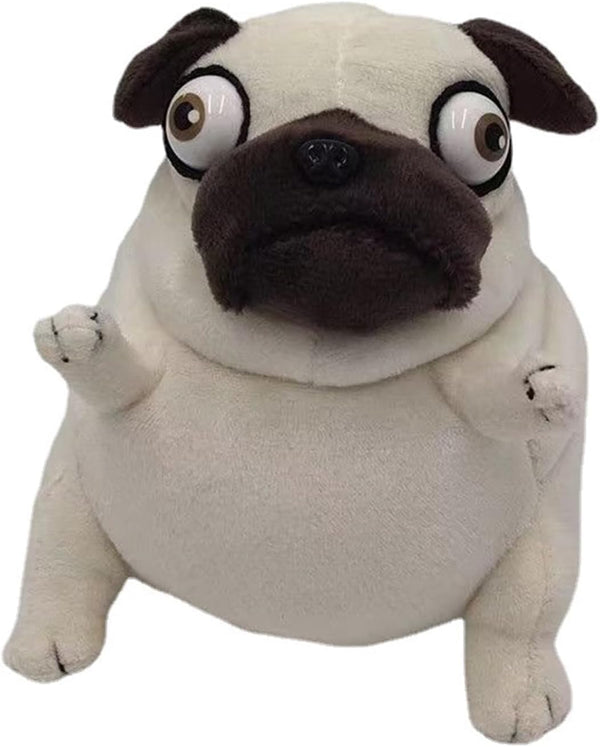 Hilarious Pug Stuffed Animal - 6" Funny Ugly Cute Pug Dog Plush Toy for Kids Boys Adults Birthdays Gift
