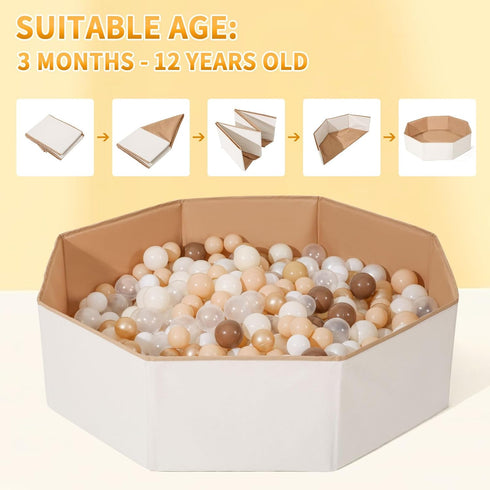 Foldable Ball Pits for Kids and Pets - Versatile Toddler Pool and Cat Ball Pit for Indoor and Outdoor Play