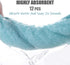 12 Pack 12x12 Inches Spotted Play Baby Washcloths - Extra Absorbent and Soft Wash Clothes for Newborns, Infants