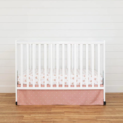 3 Set Cokouchyi Piece Rainbow Boho Crib Bedding - Standard Size Nursery Bedding for Boys and Girls with Crib Sheet