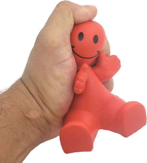 4" Fun Colorful Squeezable Smile Face Guy Phone Holders (3 Pack) - Fun Desk Decor, Stress Relief Ball, Foam Fidget Toy