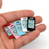 7Pcs Dollhouse Mini Mobiles Phones, Miniatures Cell Phones, Metal Simulation Telephones for 1/12 1/6 Scale Dolls House