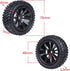 Hobbypark Rubber RC Car Tires & Wheel Rims, Outer Diameter 2.99 inch / 76mm, Foam Inserts (4-Pack).