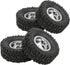 Hub Wheel Rims with Soft Rubber Tires, 4WD Aluminum Alloy Wheel Hub for WPL C14 C24 B14 B24 B16 B36 RC Car